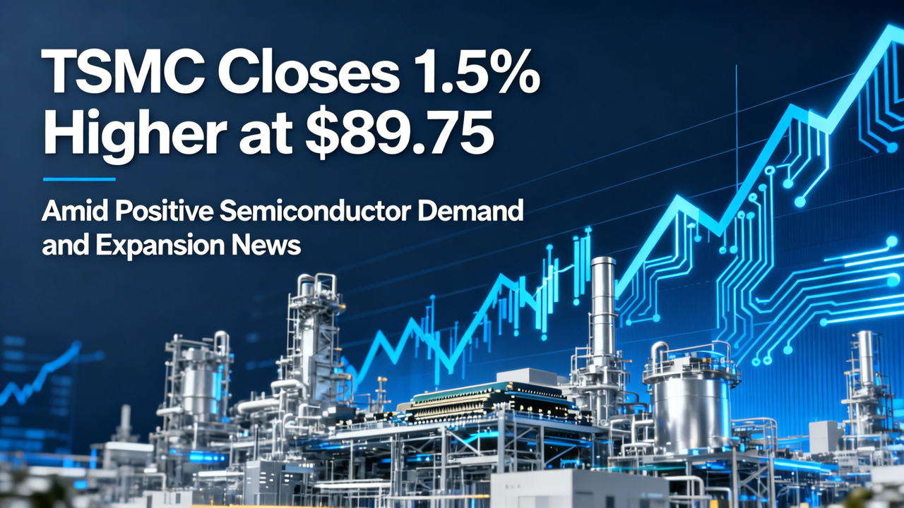TSMC Closes 1.5% Higher at $89.75 Amid Positive Semiconductor Demand and Expansion News