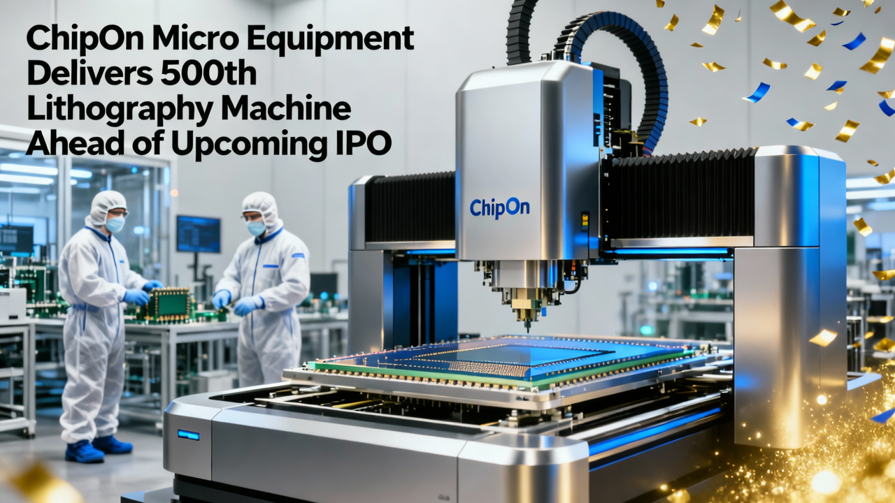 ChipOn Micro Equipment Delivers 500th Lithography Machine Ahead of Upcoming IPO