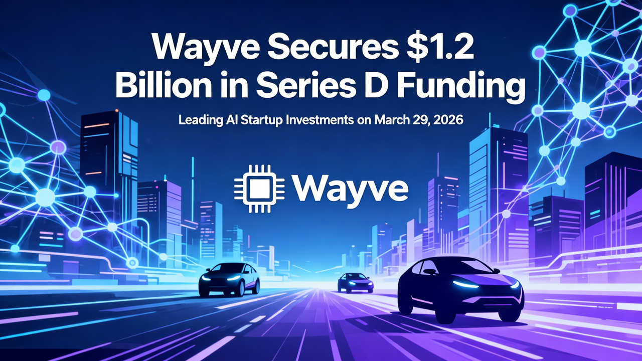 Wayve Secures $1.2 Billion in Series D Funding, Leading AI Startup Investments on March 29, 2026