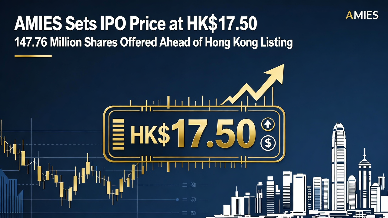 AMIES Sets IPO Price at HK$17.50 with 147.76 Million Shares Ahead of Hong Kong Listing
