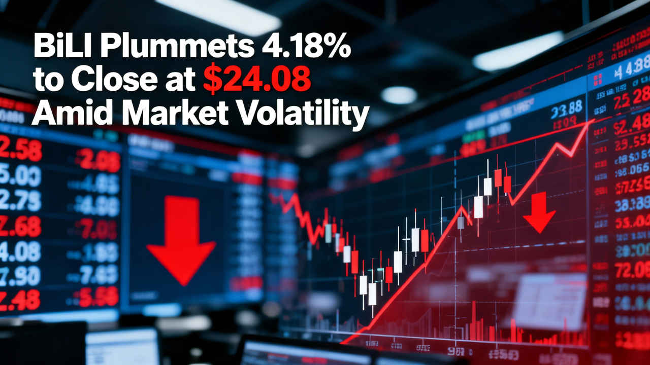 BILI Plummets 4.18% to Close at $24.08 Amid Market Volatility