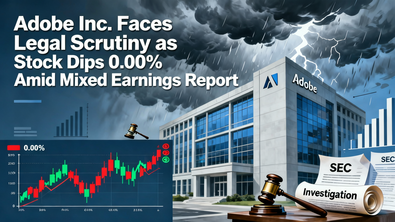 Adobe Inc. Faces Legal Scrutiny as Stock Dips 0.00% Amid Mixed Earnings Report