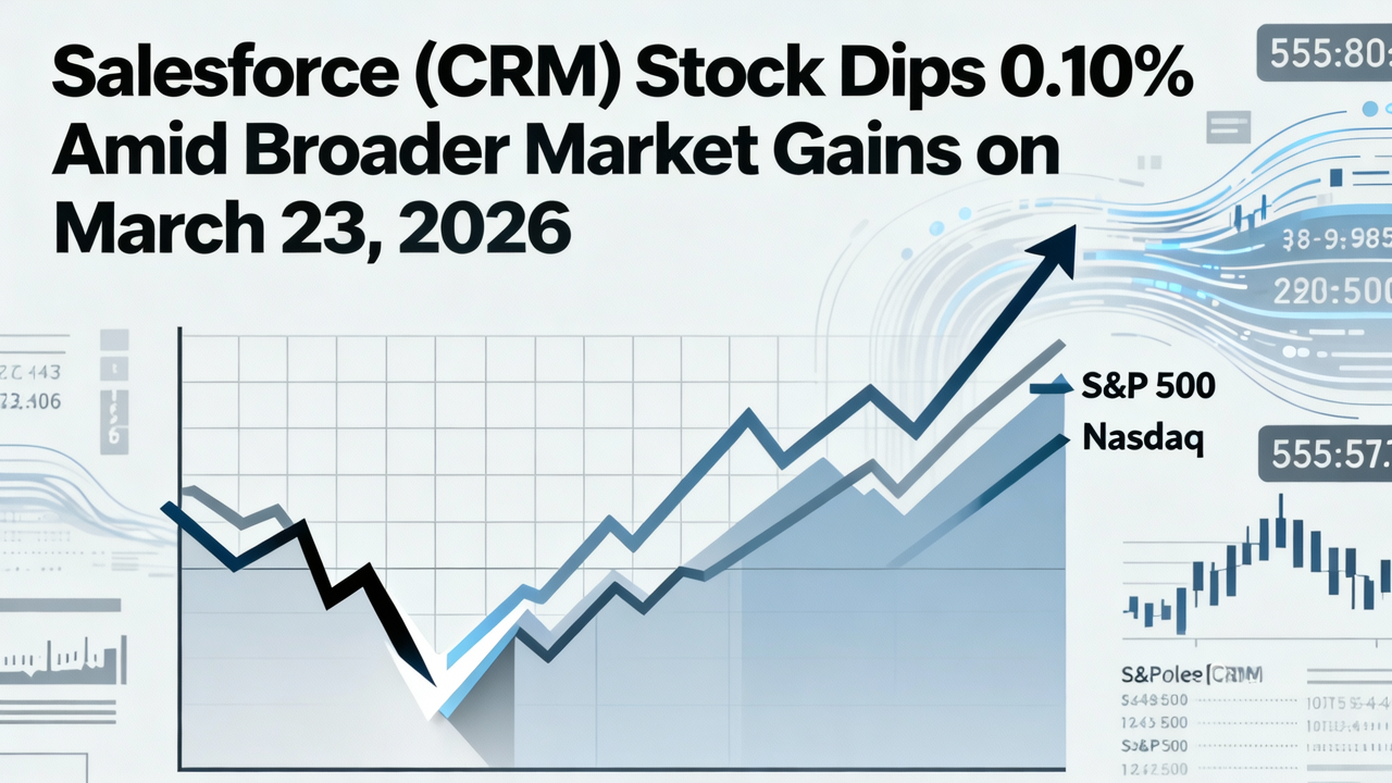 Salesforce (CRM) Stock Dips 0.10% Amid Broader Market Gains on March 23, 2026