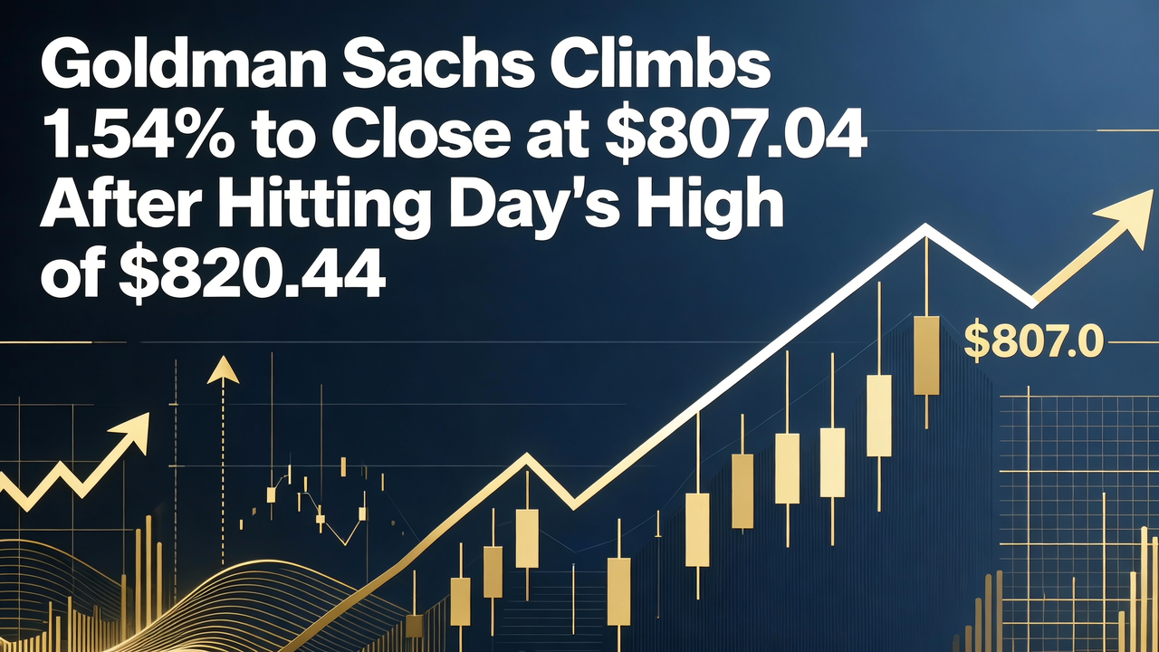 Goldman Sachs Climbs 1.54% to Close at $807.04 After Hitting Day's High of $820.44