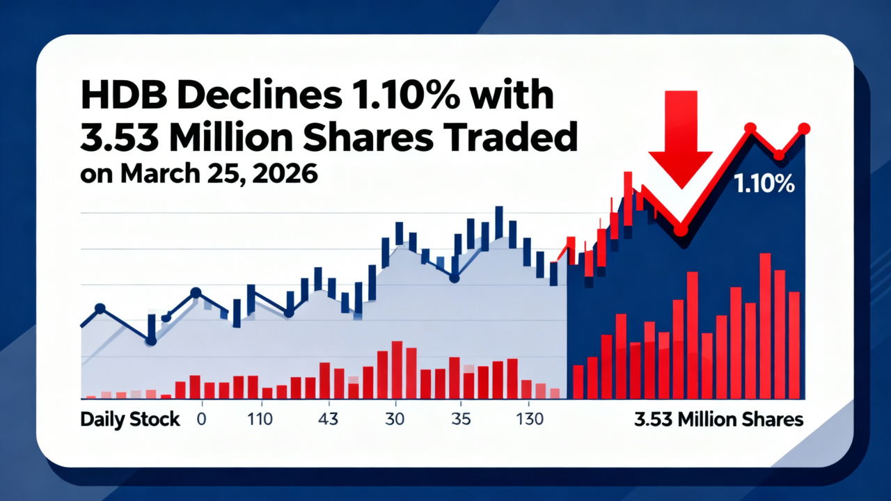 HDB Declines 1.10% with 3.53 Million Shares Traded on March 25, 2026