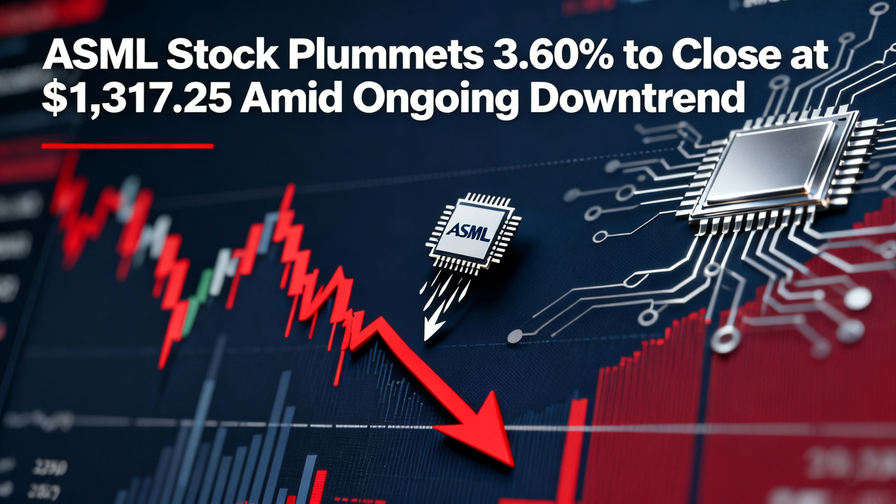 ASML Stock Plummets 3.60% to Close at $1,317.25 Amid Ongoing Downtrend