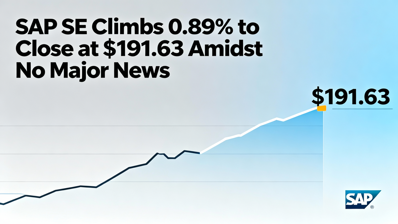 SAP SE Climbs 0.89% to Close at $191.63 Amidst No Major News
