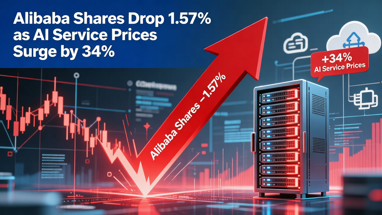 Alibaba Shares Drop 1.57% as AI Service Prices Surge by 34%