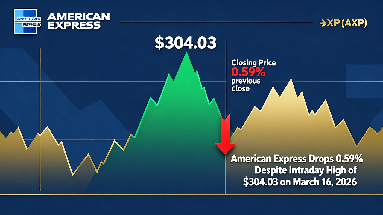 American Express Drops 0.59% Despite Intraday High of $304.03 on March 16, 2026