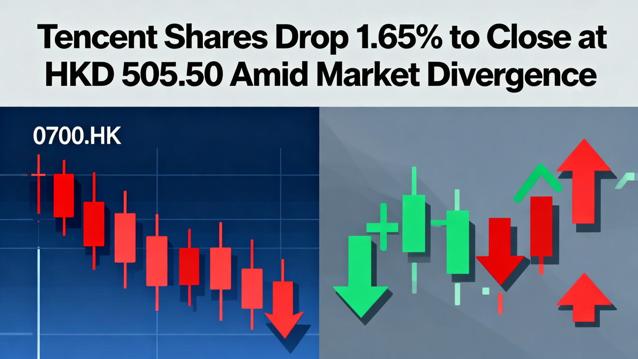 Tencent Shares Drop 1.65% to Close at HKD 505.50 Amid Market Divergence