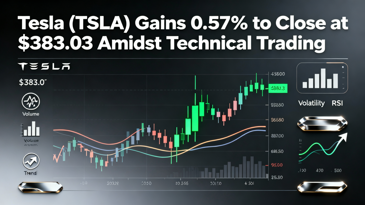 Tesla (TSLA) Gains 0.57% to Close at $383.03 Amidst Technical Trading