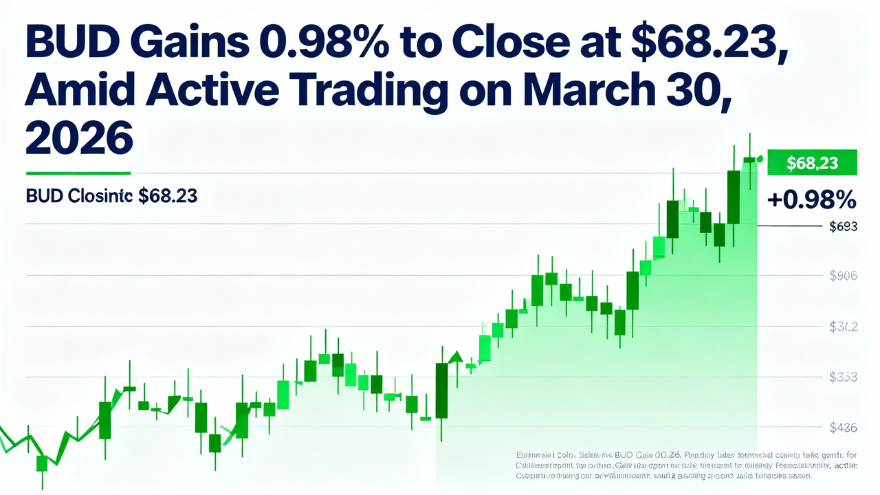 BUD Gains 0.98% to Close at $68.23 Amid Active Trading on March 30, 2026