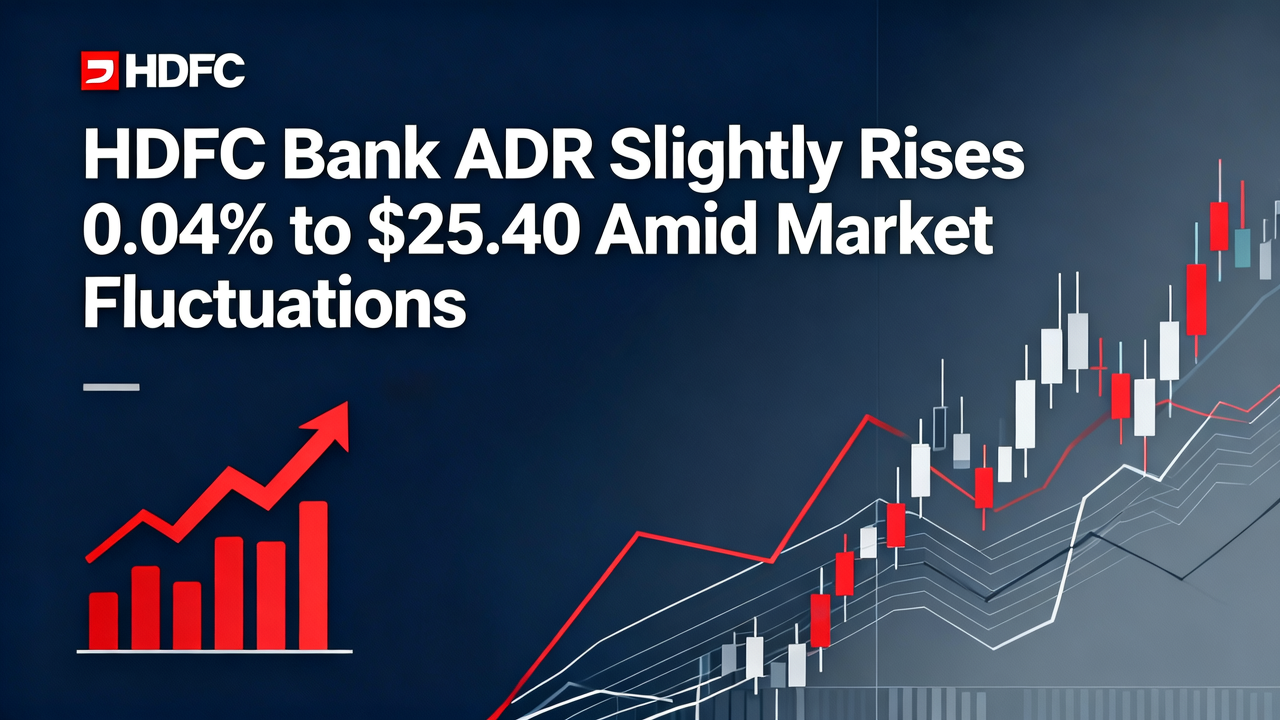 HDFC Bank ADR Slightly Rises 0.04% to $25.40 Amid Market Fluctuations