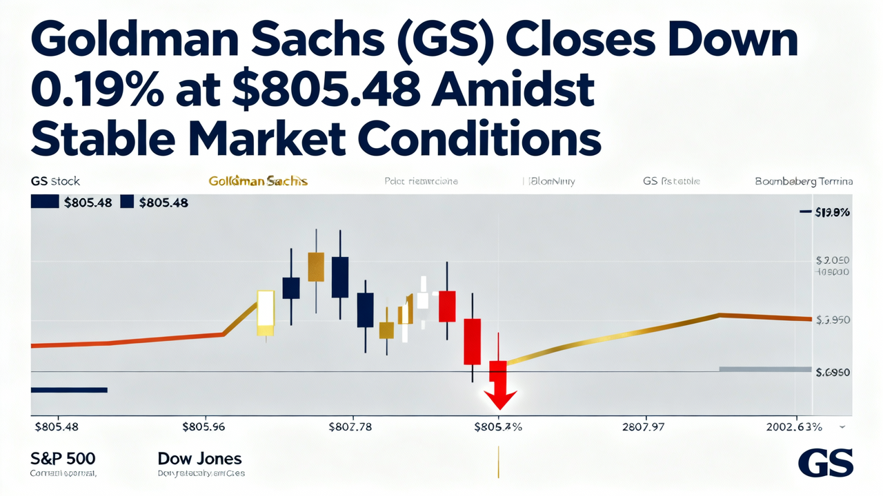 Goldman Sachs (GS) Closes Down 0.19% at $805.48 Amidst Stable Market Conditions