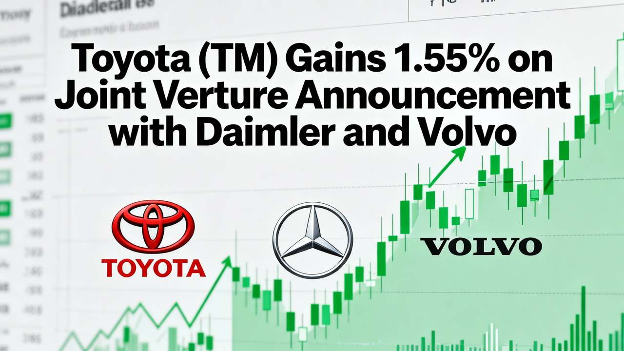 Toyota (TM) Gains 1.55% on Joint Venture Announcement with Daimler and Volvo