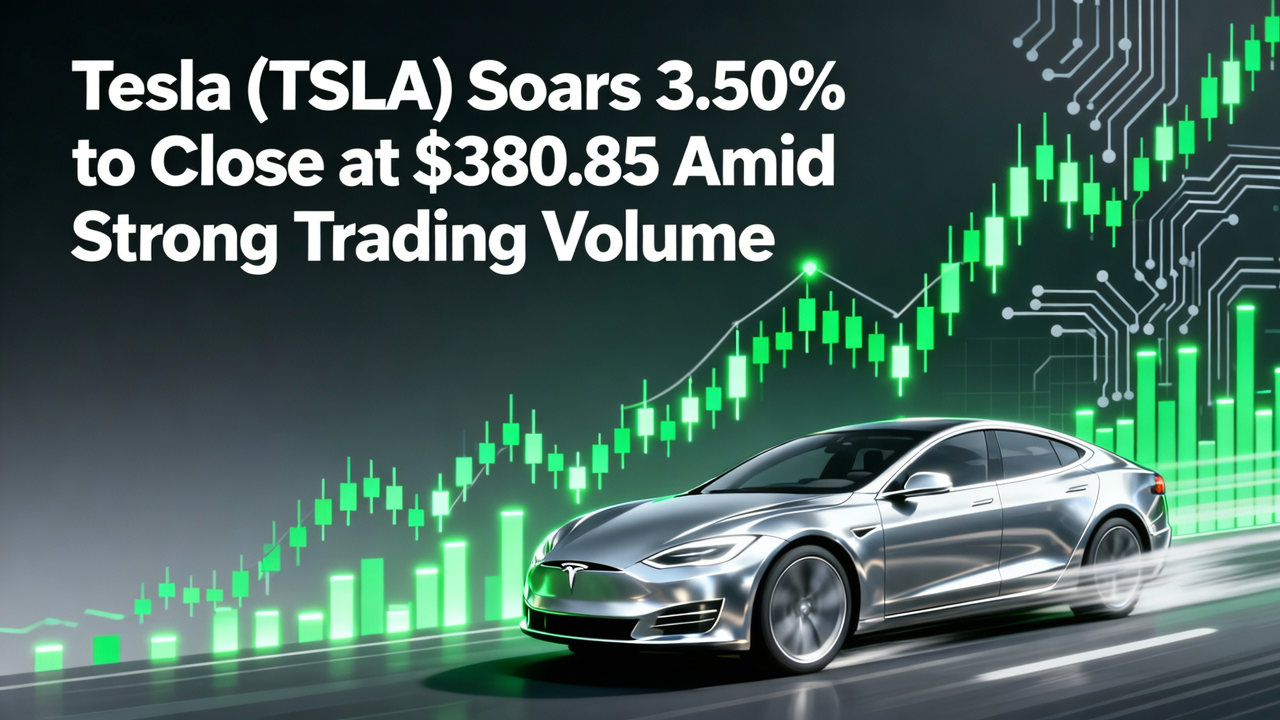 Tesla (TSLA) Soars 3.50% to Close at $380.85 Amid Strong Trading Volume