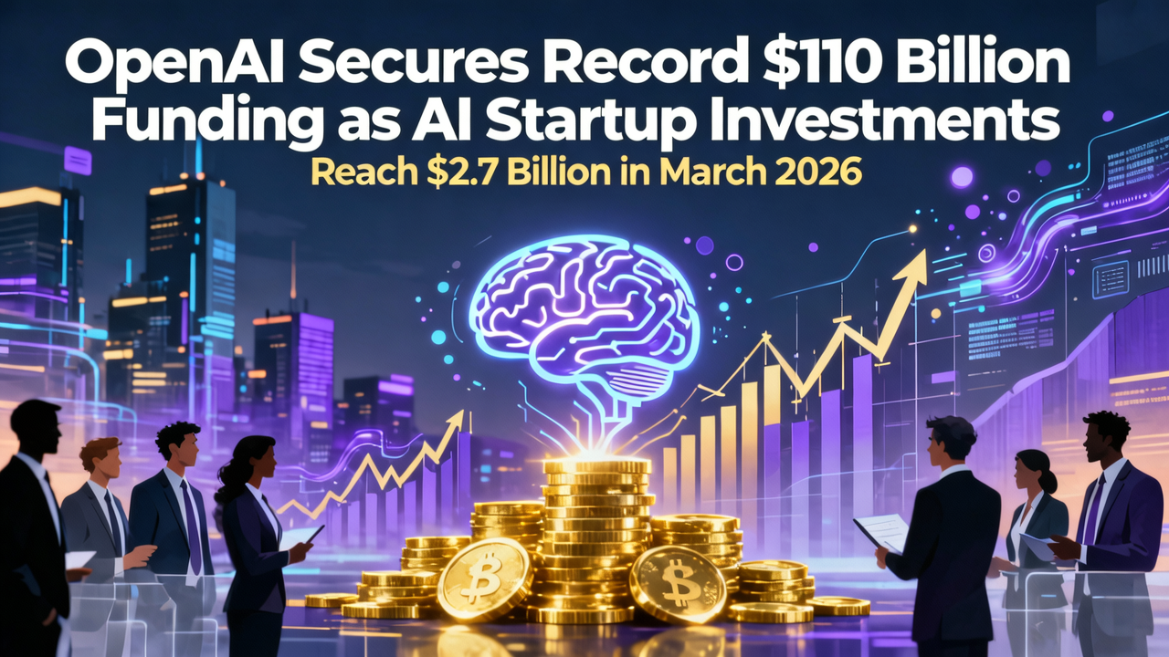 OpenAI Secures Record $110 Billion Funding as AI Startup Investments Reach $2.7 Billion in March 2026