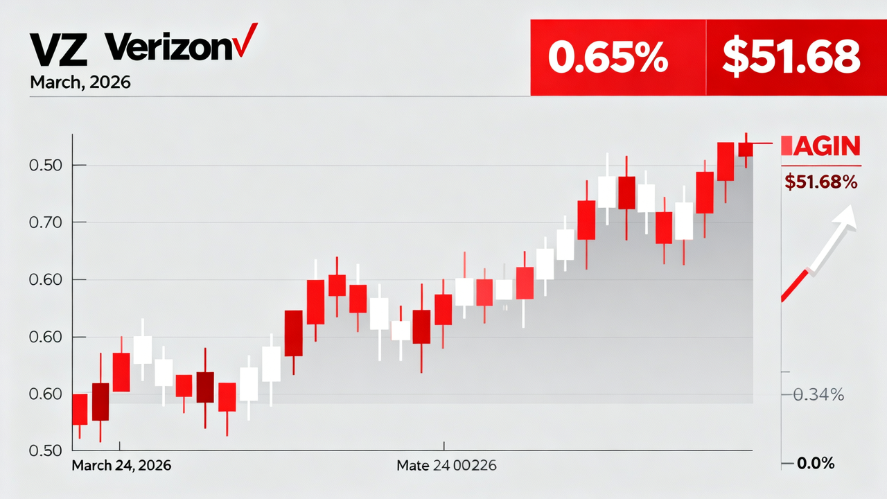 Verizon (VZ) Gains 0.65% with Intraday High of $51.68 on March 24, 2026