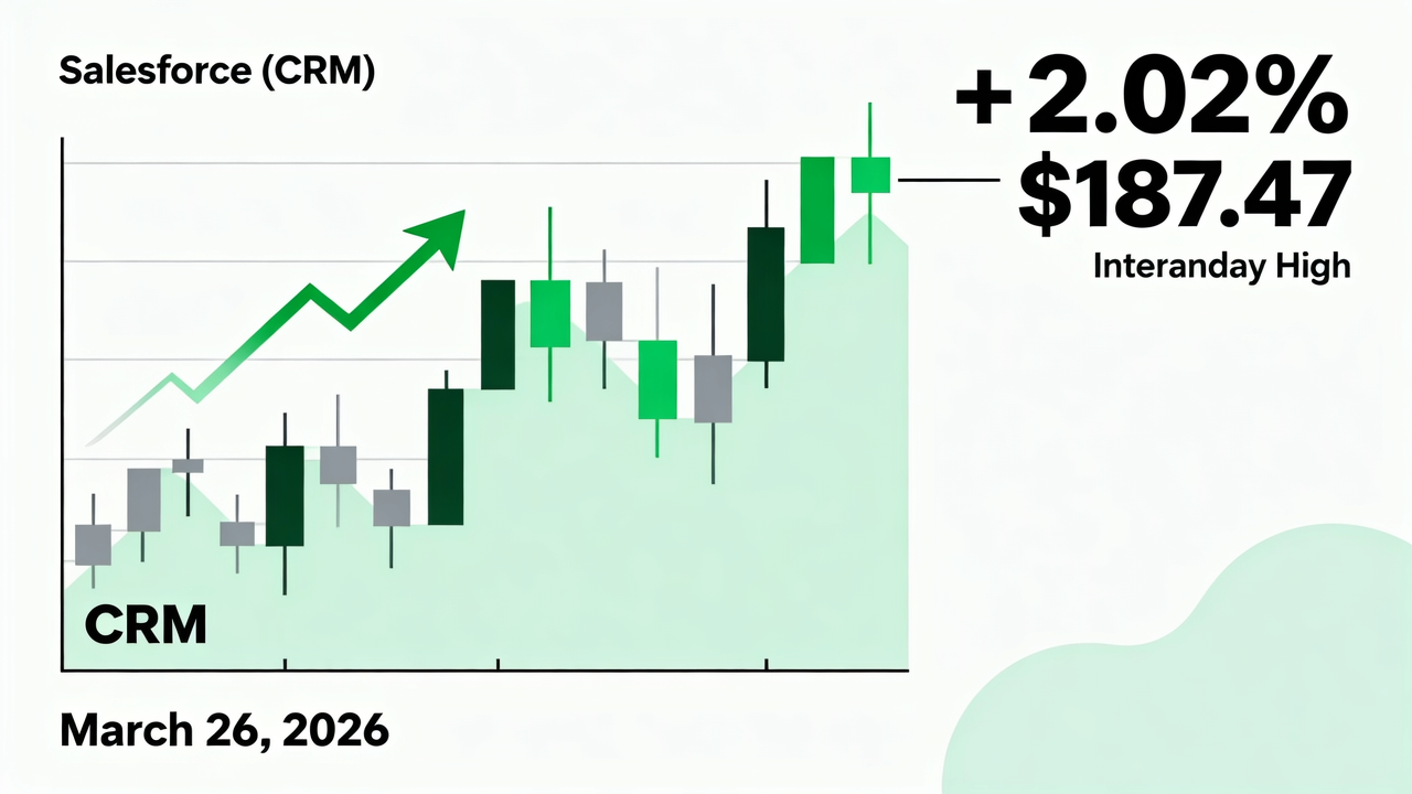 Salesforce (CRM) Gains 2.02% with Intraday High of $187.47 on March 26, 2026