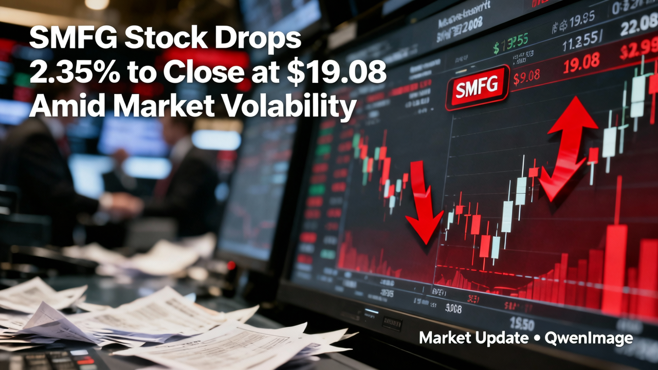 SMFG Stock Drops 2.35% to Close at $19.08 Amid Market Volatility