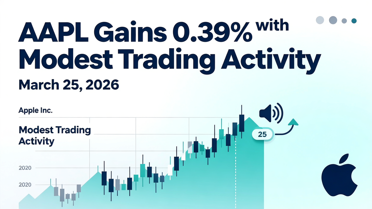 AAPL Gains 0.39% with Modest Trading Activity on March 25, 2026