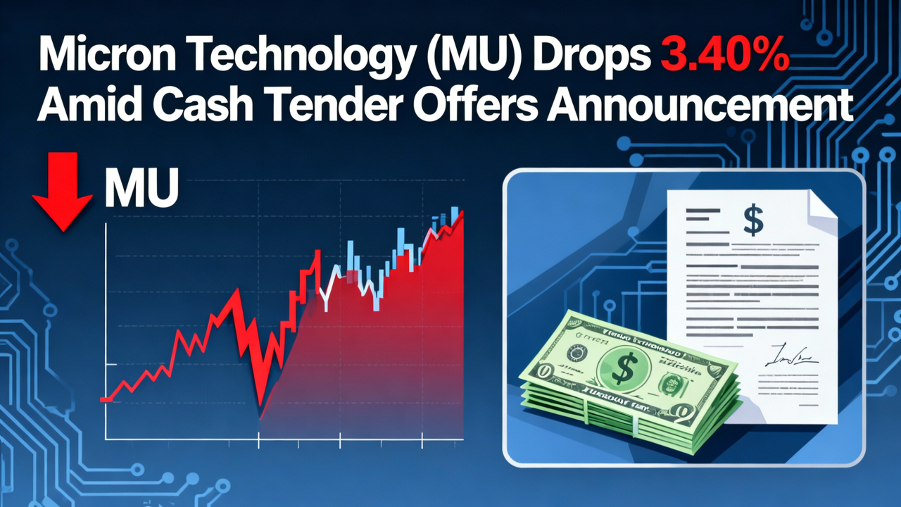 Micron Technology (MU) Drops 3.40% Amid Cash Tender Offers Announcement
