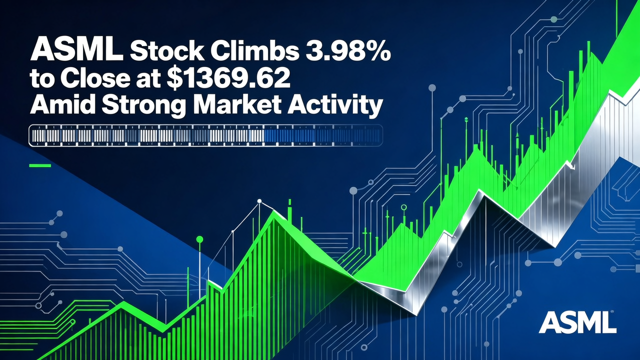 ASML Stock Climbs 3.98% to Close at $1369.62 Amid Strong Market Activity
