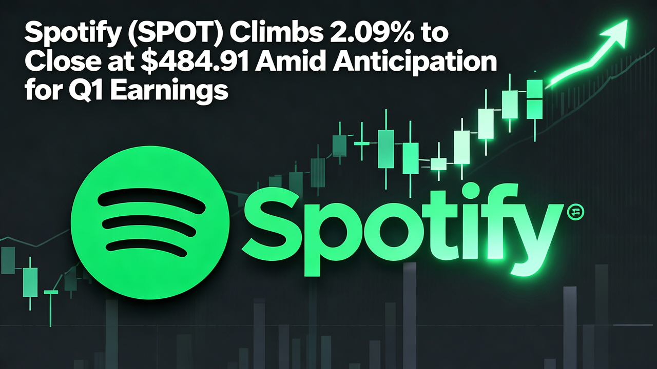 Spotify (SPOT) Climbs 2.09% to Close at $484.91 Amid Anticipation for Q1 Earnings