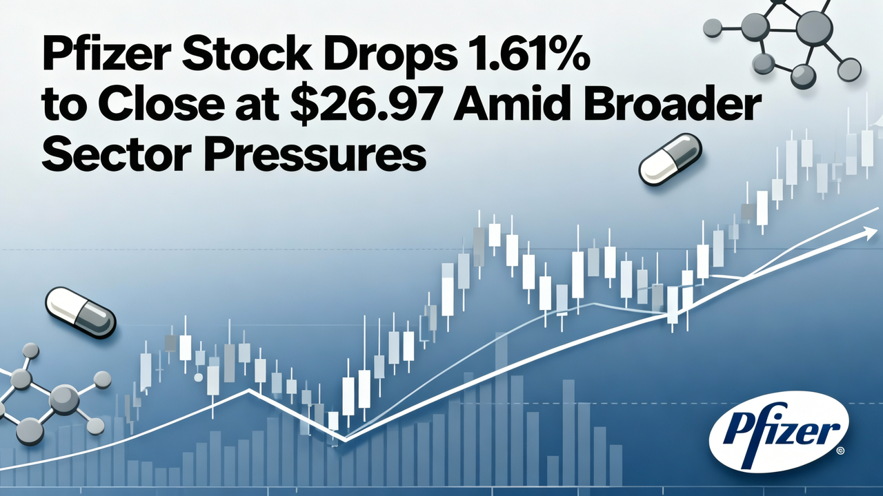 Pfizer Stock Drops 1.61% to Close at $26.97 Amid Broader Sector Pressures