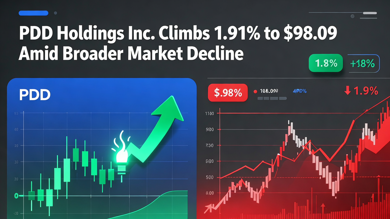PDD Holdings Inc. Climbs 1.91% to $98.09 Amid Broader Market Decline