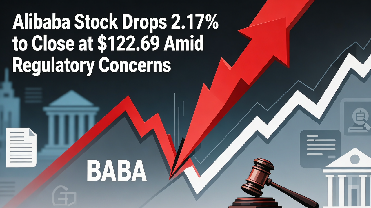 Alibaba Stock Drops 2.17% to Close at $122.69 Amid Regulatory Concerns