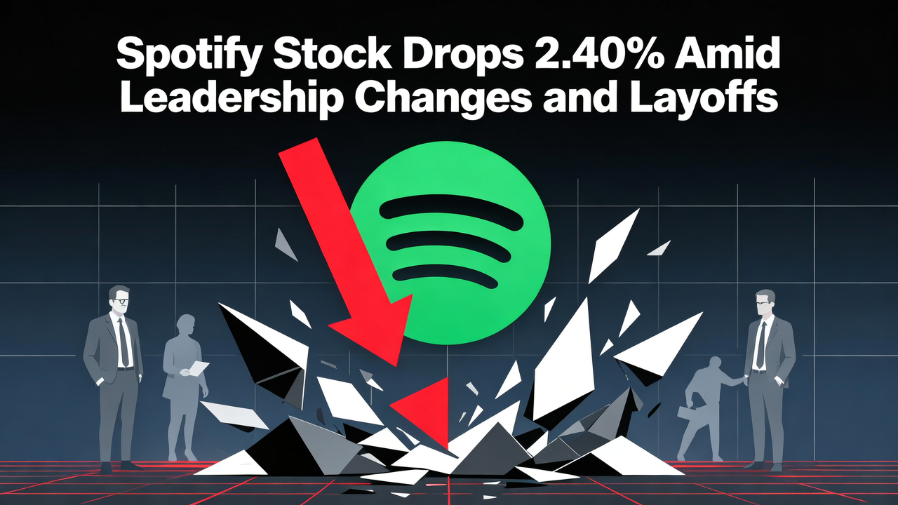 Spotify Stock Drops 2.40% Amid Leadership Changes and Layoffs