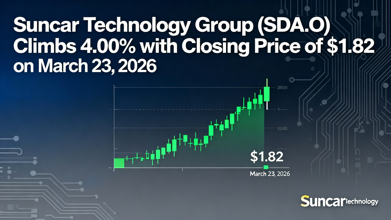 Suncar Technology Group (SDA.O) Climbs 4.00% with Closing Price of $1.82 on March 23, 2026