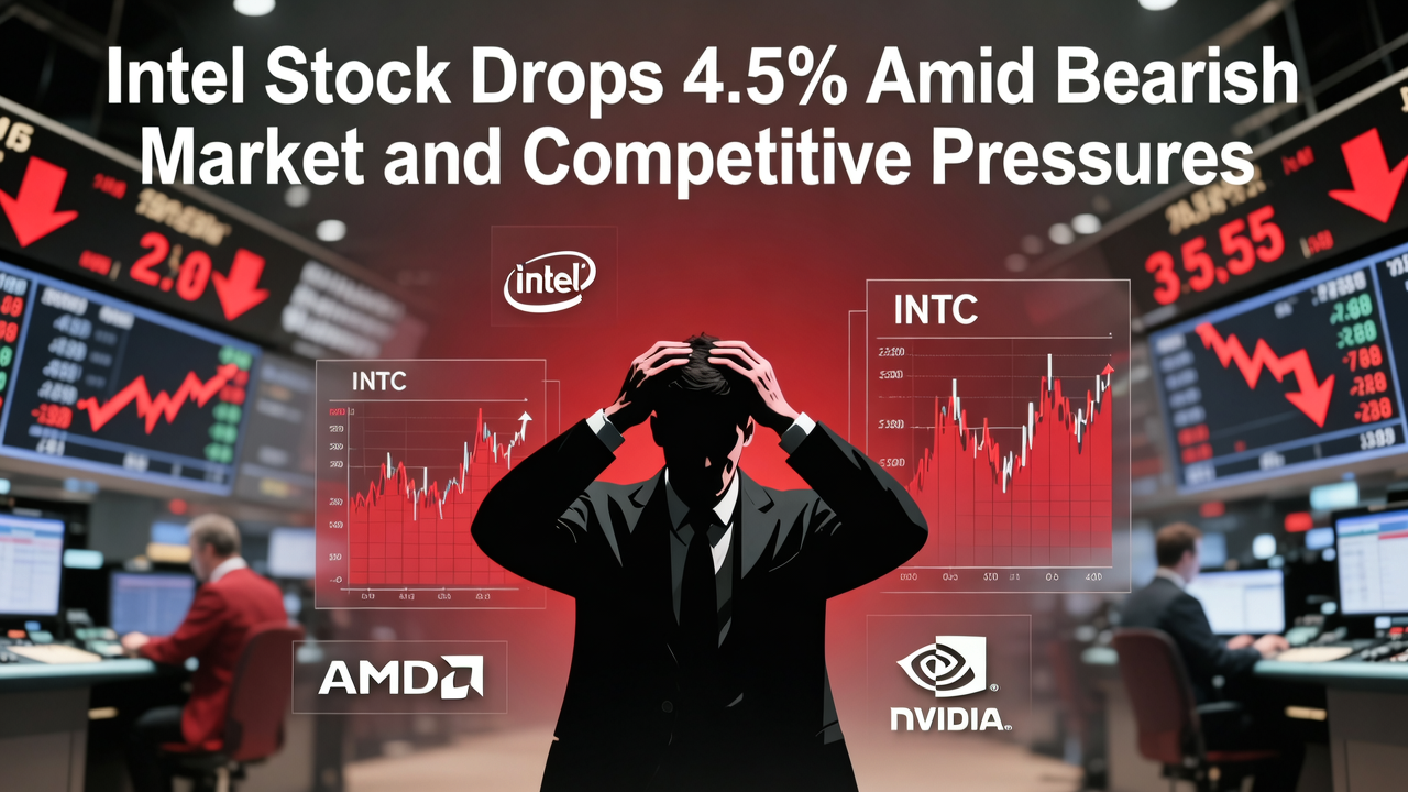 Intel Stock Drops 4.5% Amid Bearish Market and Competitive Pressures