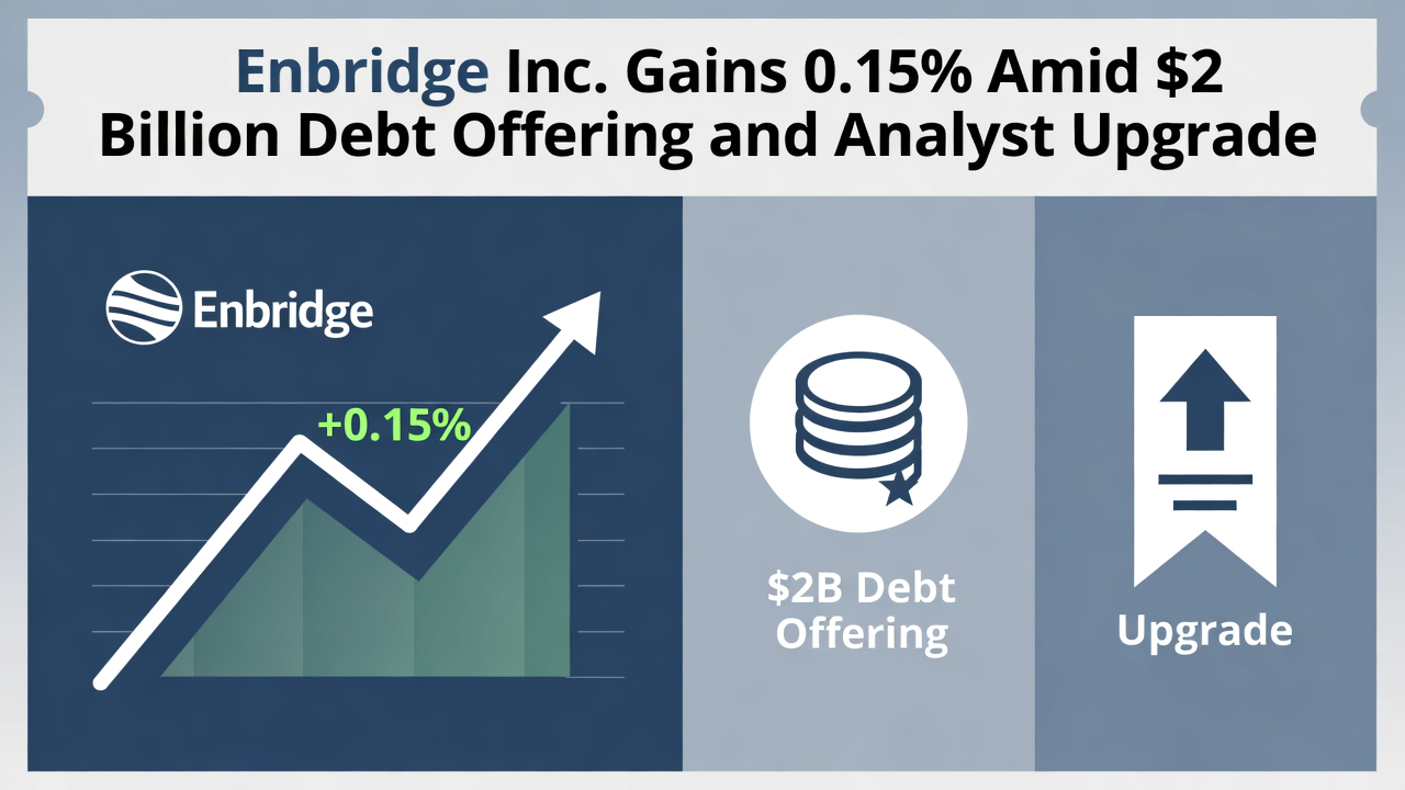 Enbridge Inc. Gains 0.15% Amid $2 Billion Debt Offering and Analyst Upgrade