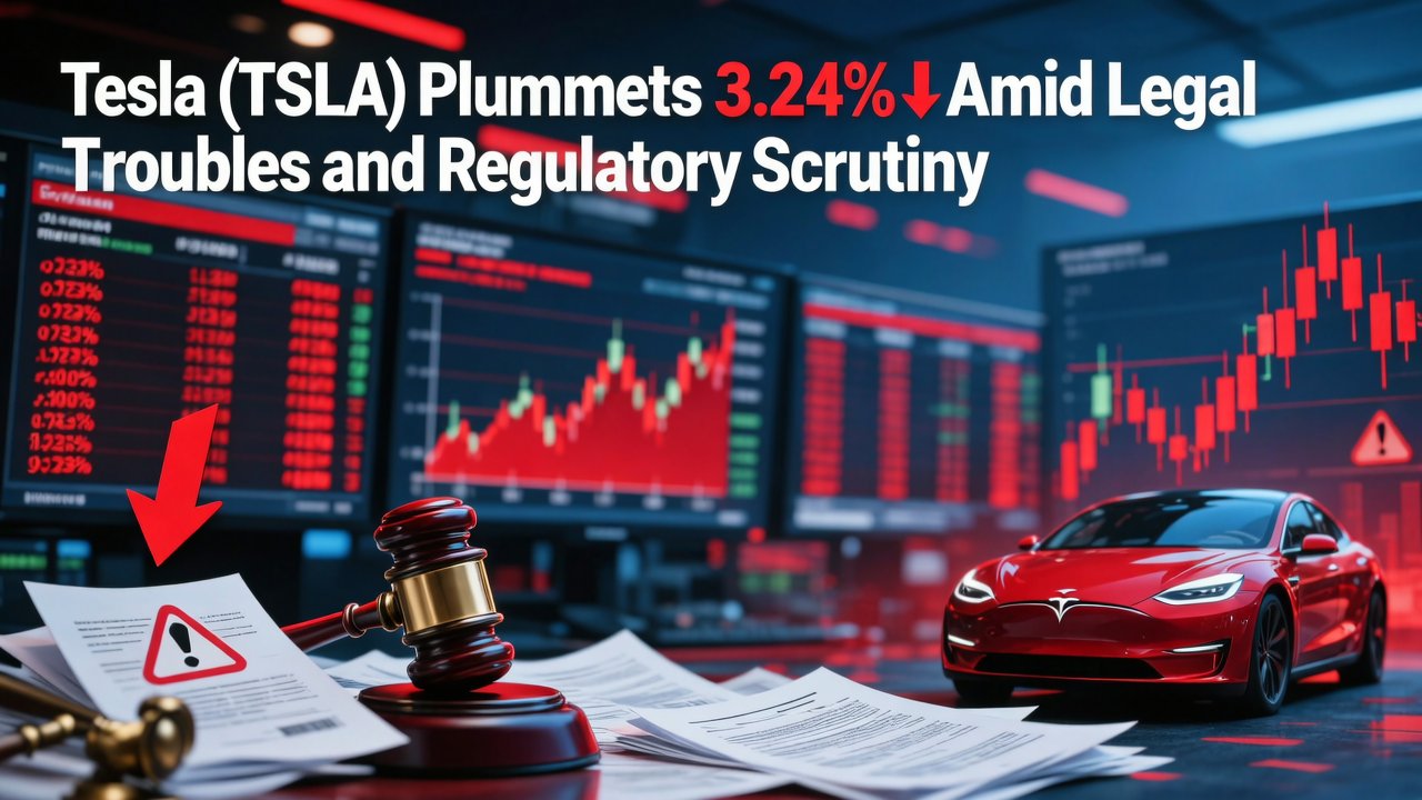 Tesla (TSLA) Plummets 3.24% Amid Legal Troubles and Regulatory Scrutiny