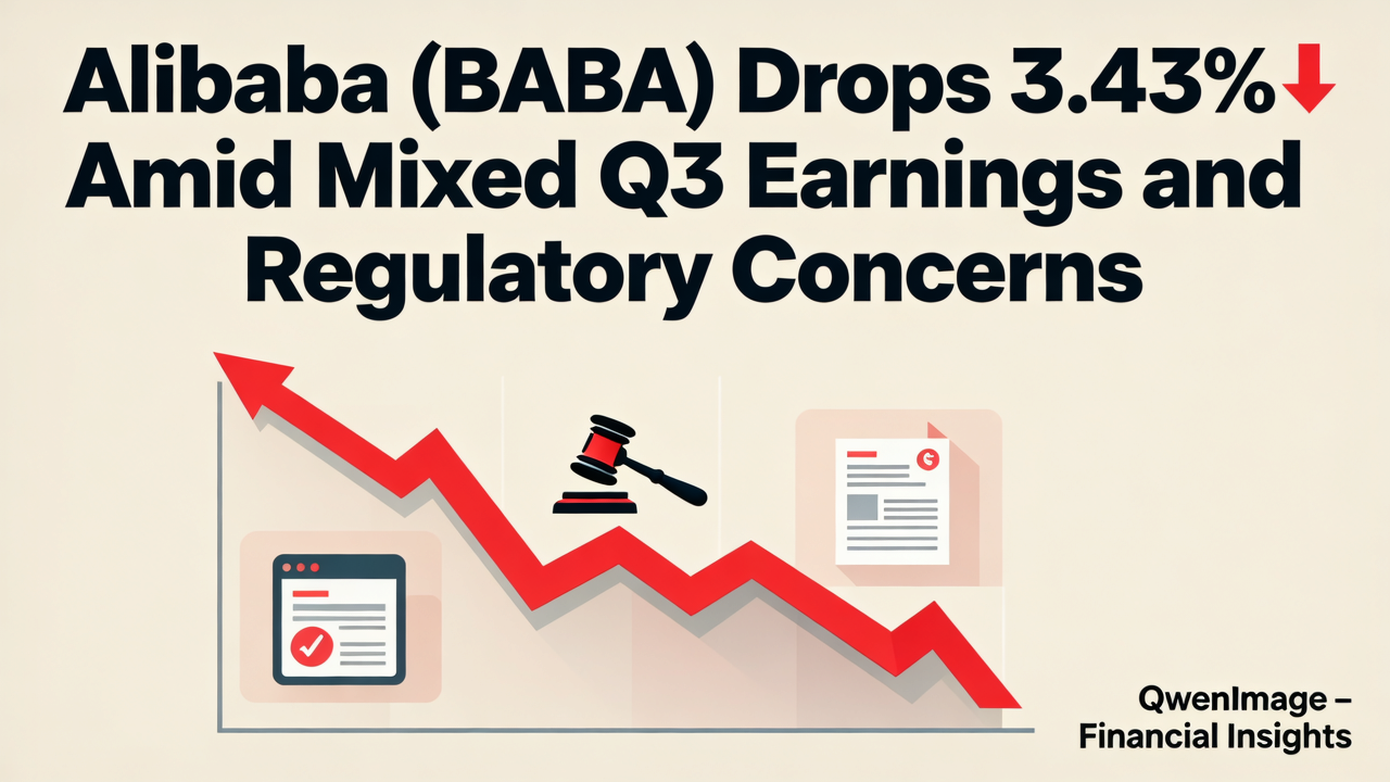 Alibaba (BABA) Drops 3.43% Amid Mixed Q3 Earnings and Regulatory Concerns