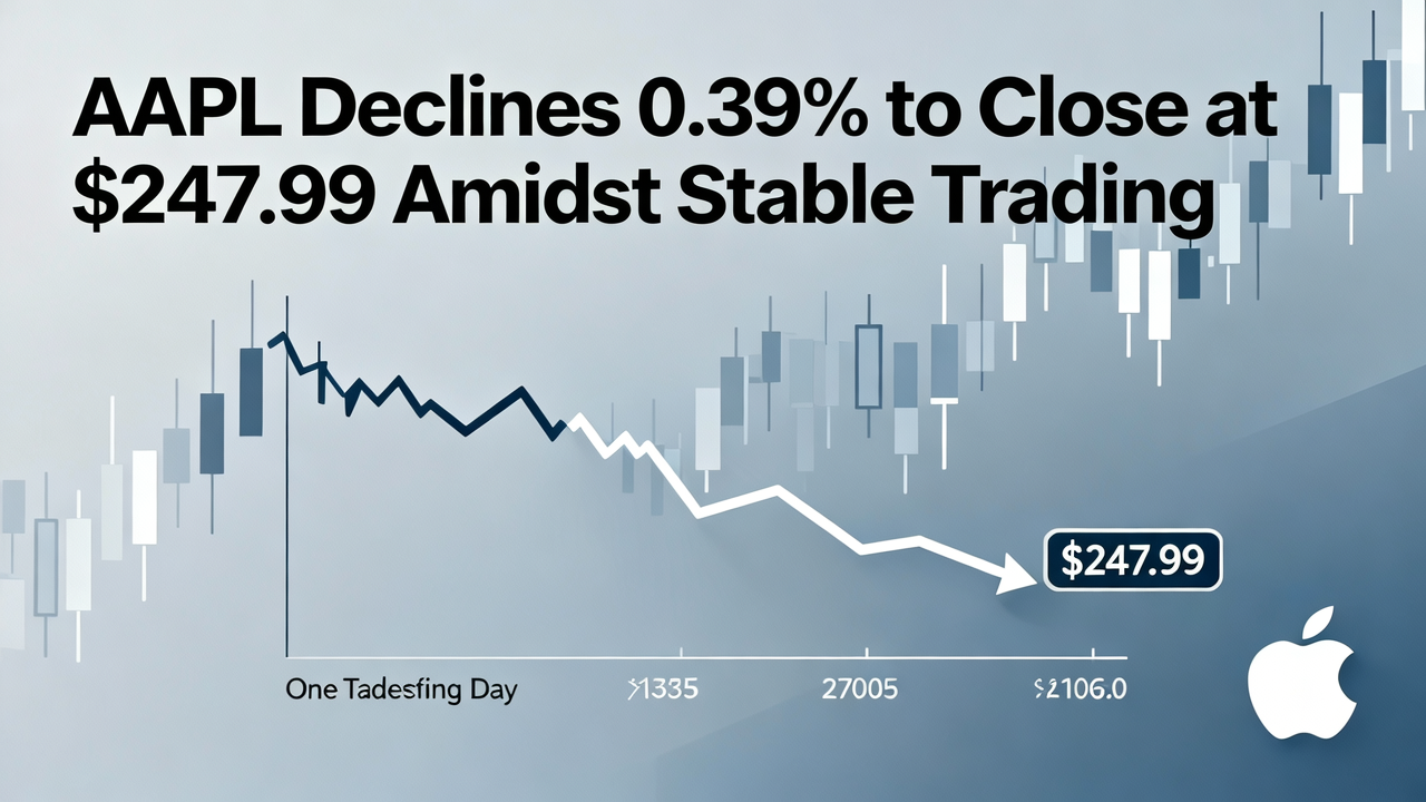 AAPL Declines 0.39% to Close at $247.99 Amidst Stable Trading