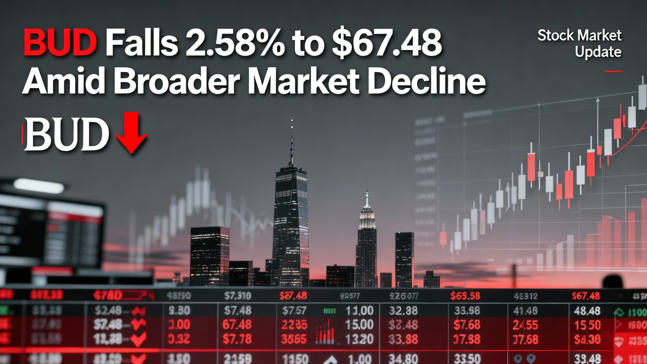 BUD Falls 2.58% to $67.48 Amid Broader Market Decline