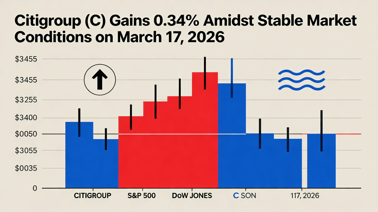 Citigroup (C) Gains 0.34% Amidst Stable Market Conditions on March 17, 2026