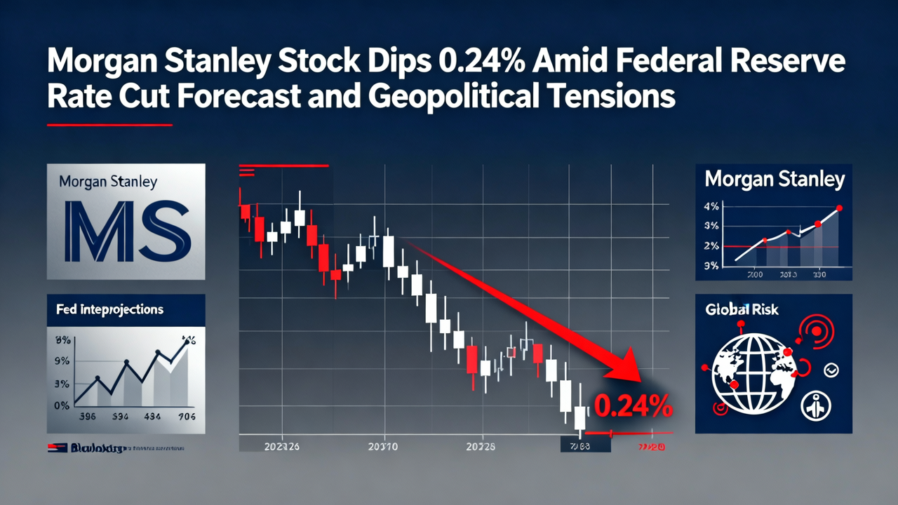 Morgan Stanley Stock Dips 0.24% Amid Federal Reserve Rate Cut Forecast and Geopolitical Tensions