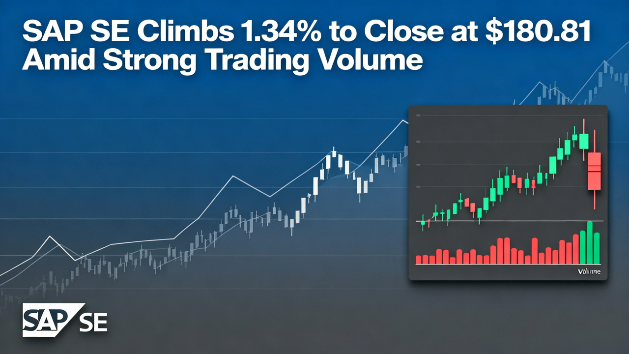 SAP SE Climbs 1.34% to Close at $180.81 Amid Strong Trading Volume