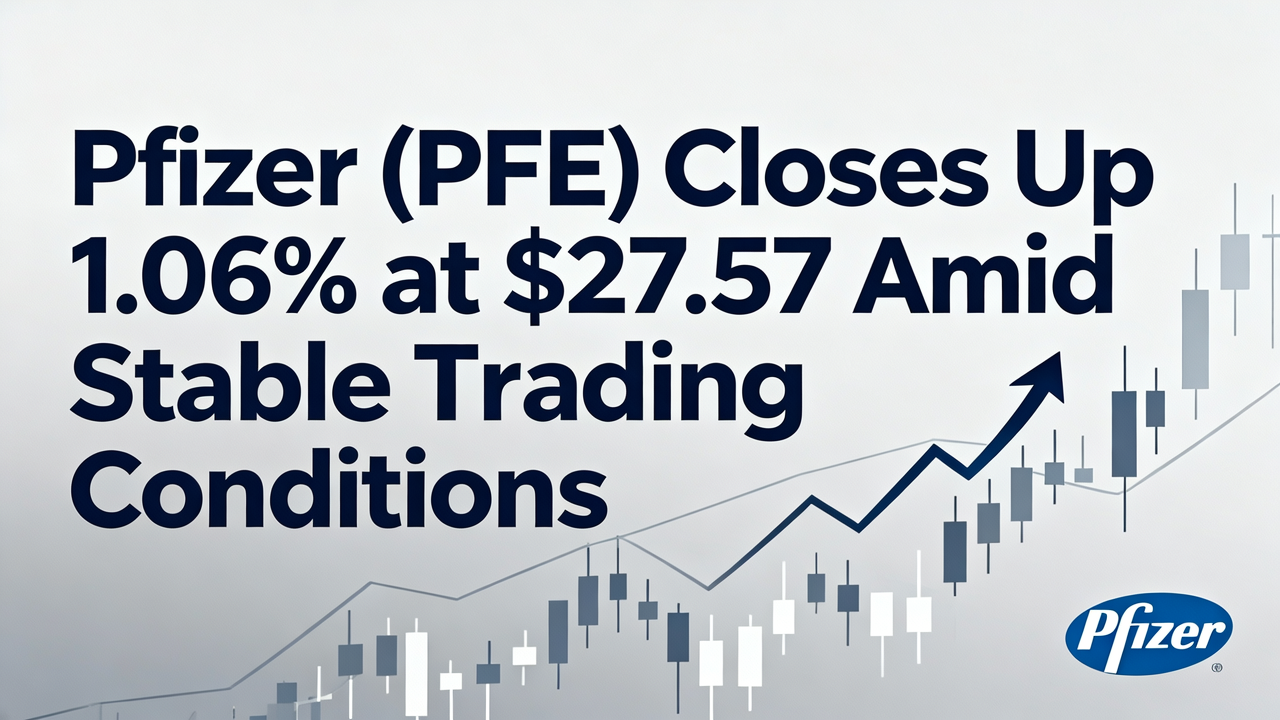 Pfizer (PFE) Closes Up 1.06% at $27.57 Amid Stable Trading Conditions