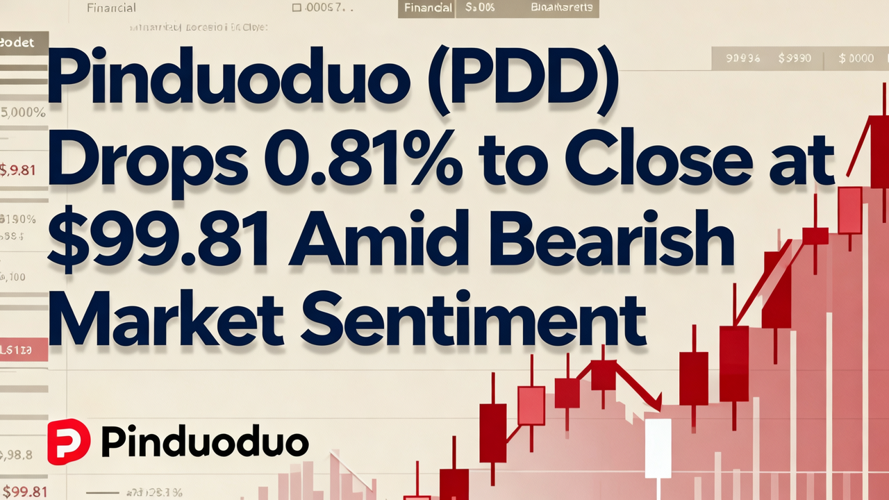 Pinduoduo (PDD) Drops 0.81% to Close at $99.81 Amid Bearish Market Sentiment