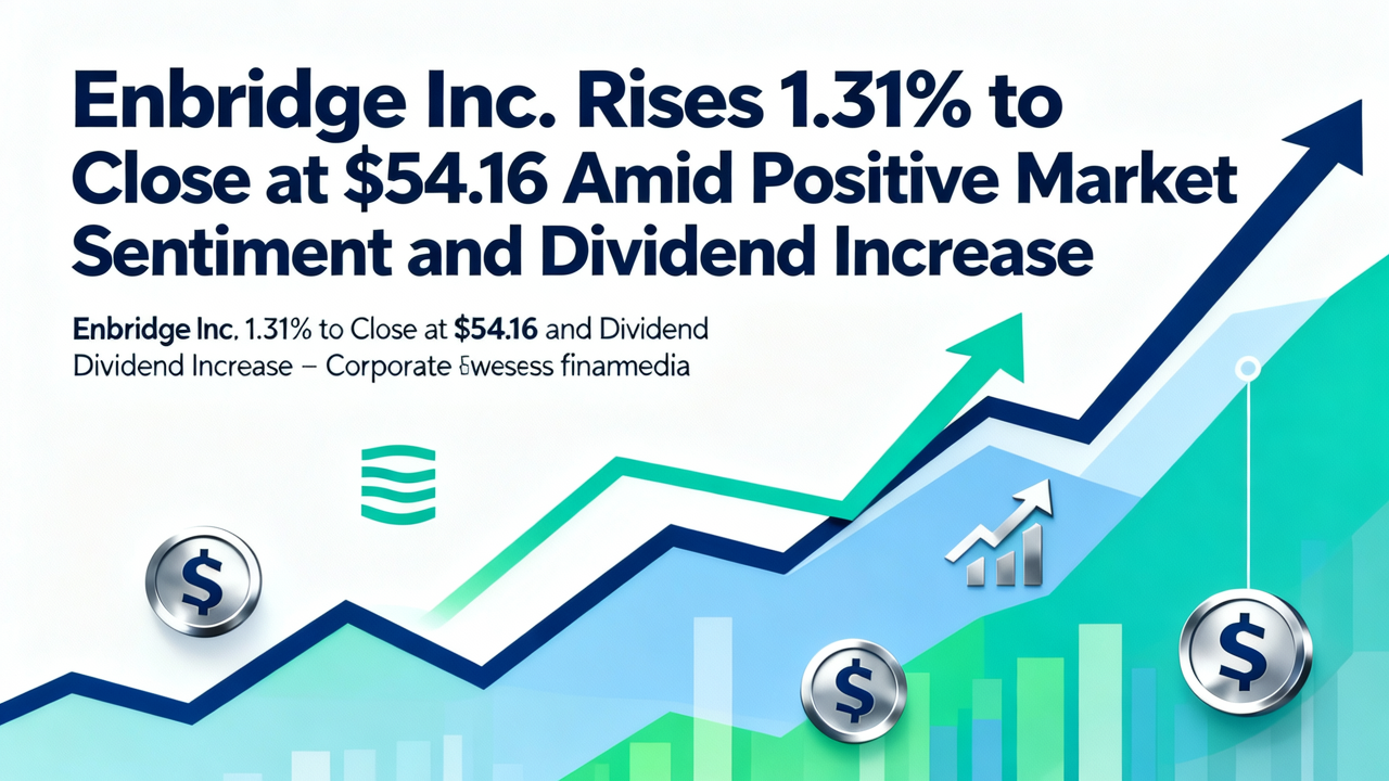 Enbridge Inc. Rises 1.31% to Close at $54.16 Amid Positive Market Sentiment and Dividend Increase