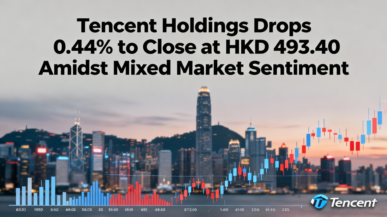 Tencent Holdings Drops 0.44% to Close at HKD 493.40 Amidst Mixed Market Sentiment