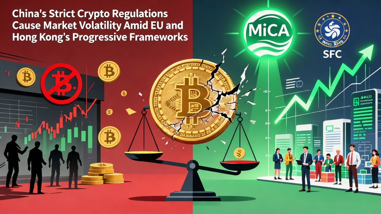 China's Strict Crypto Regulations Cause Market Volatility Amid EU and Hong Kong's Progressive Frameworks