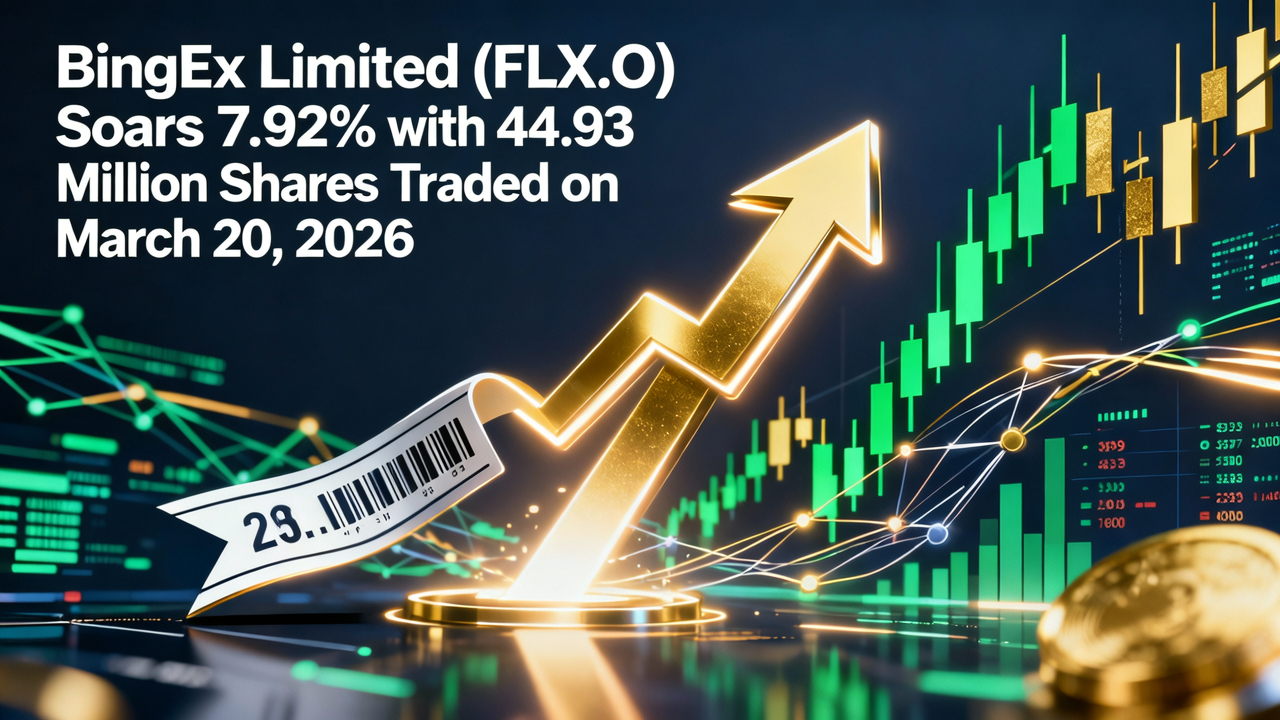 BingEx Limited (FLX.O) Soars 7.92% with 44.93 Million Shares Traded on March 20, 2026