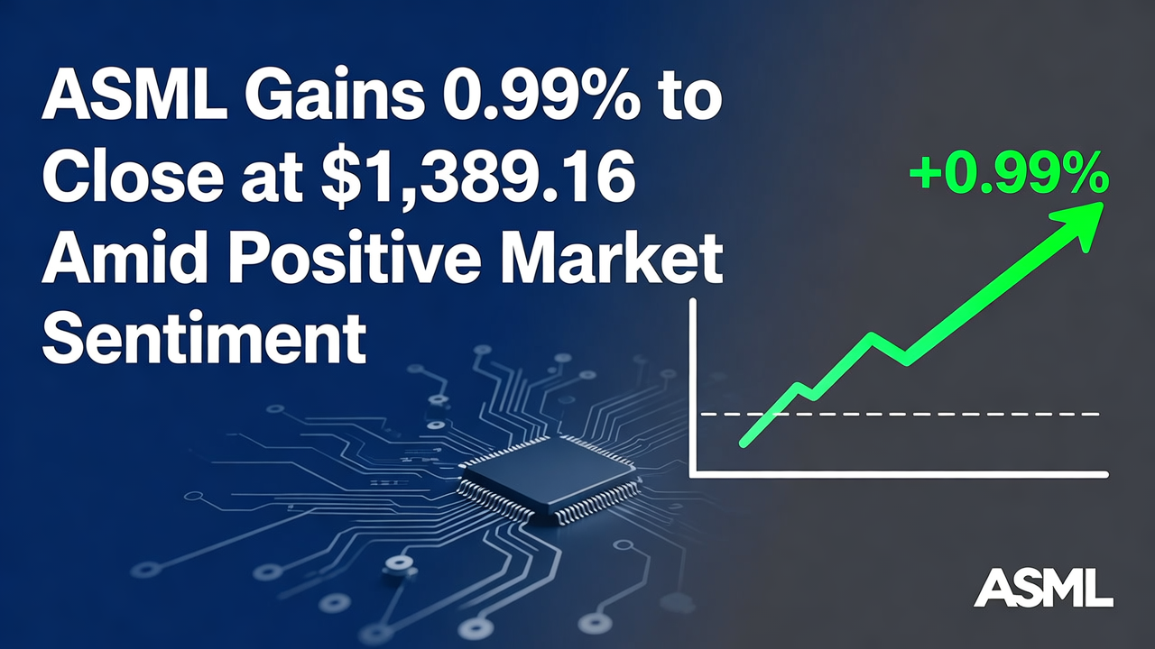 ASML Gains 0.99% to Close at $1,389.16 Amid Positive Market Sentiment