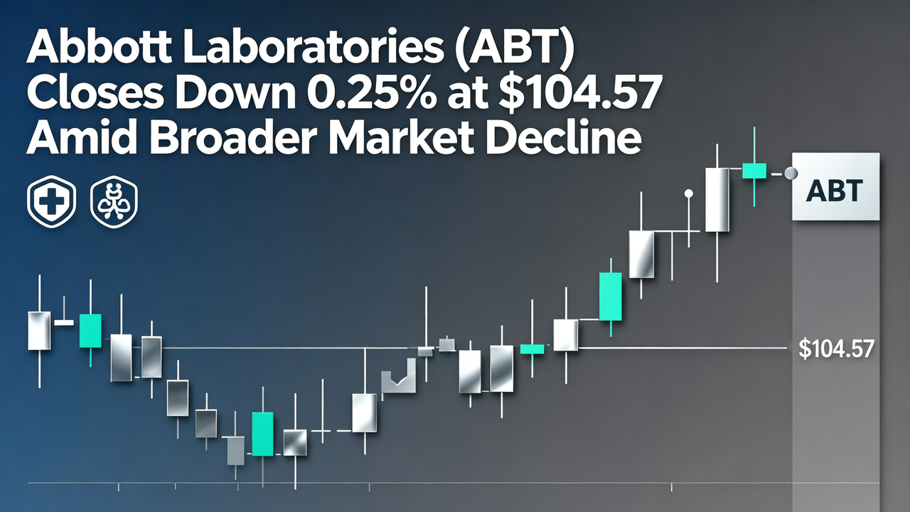 Abbott Laboratories (ABT) Closes Down 0.25% at $104.57 Amid Broader Market Decline